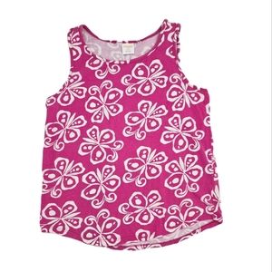 Gymboree Pink Purple Butterfly Tank Top Medium Fuchsia